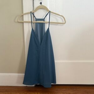 Blue Strappy Halter Top